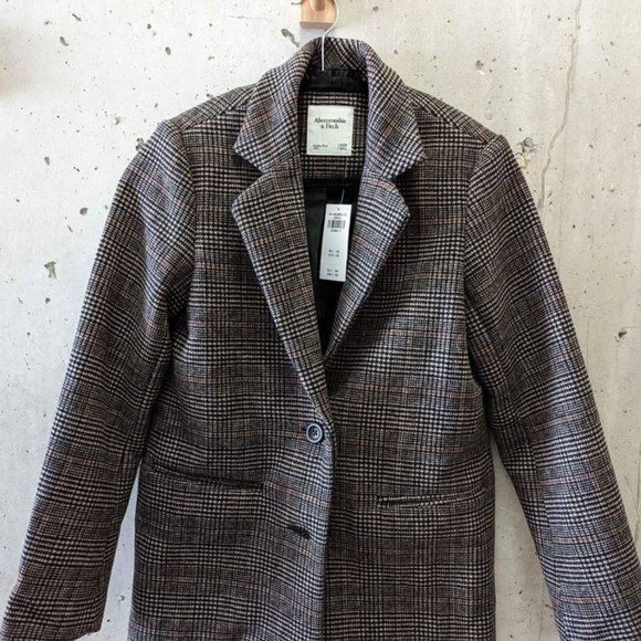 Abercrombie & Fitch Plaid Wool Blazer - Picture 1 of 6